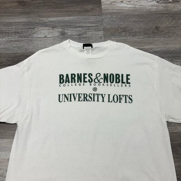Vintage 90s Yikes! Barnes & Noble College Booksellers White Mens XL Promo Tee - Picture 1 of 7